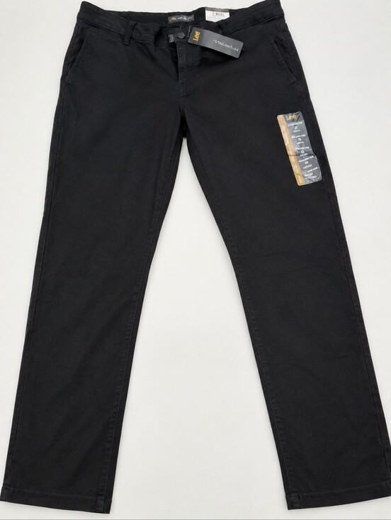 Lee Pants - Lee Women’s Black Flat Front Straight Leg Pants Stretch Career Workwear